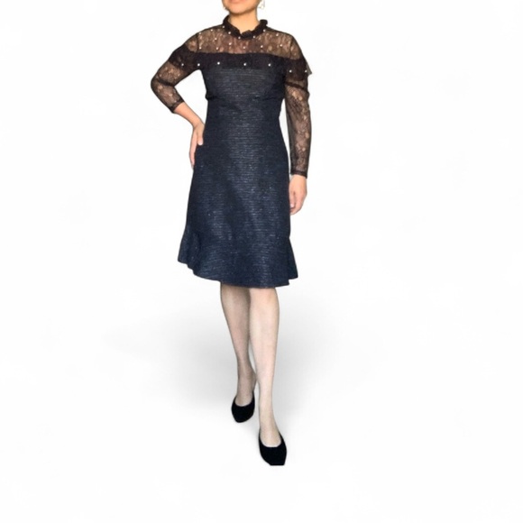 LIM Style Elegant Lace Overlay Dress - Medium - Picture 4 of 11